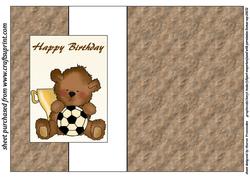 Football Ted Folc Back Sheet