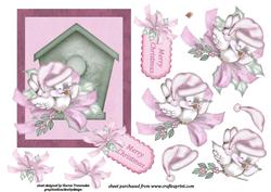 Merry Christmas Bird Step by Step