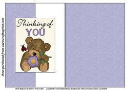 Thinking of You Ted Fold Back Sheet