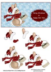 Merry Christmas Rabbit Step by Step