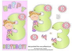 3rd Birthday Girl Step by Step