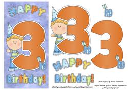 3rd Birthday Boy Step by Step