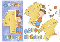 4th Birthday Boy Step by Step