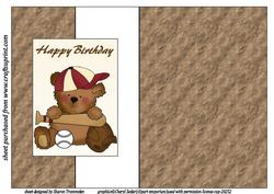 Sporty Bear Fold Back Sheet