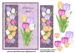 Mum Tulips Step by Step with Bookmark