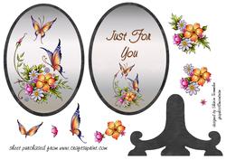 Just for You Butterflies & Flowers Plate Sheet