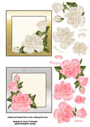 Gold & Silver Framed Roses Toppers