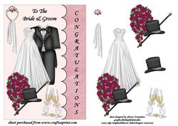 Bride and Groom Wavy Edge Step by Step