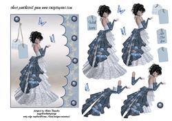 Lady and Butterfly Step by Step