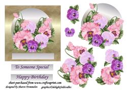 Pansy in Frame Step by Step