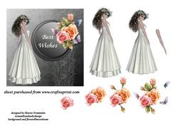 Best Wishes Lady and Roses Step by Step