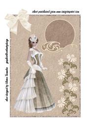 A4 Elegant Lady Card Front