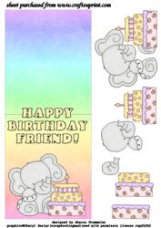 Elephant Birthday Friend Over the Edge