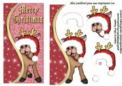 Cheeky Reindeer Christmas Step by Step