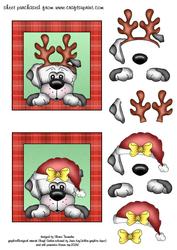 Puppy Christmas Toppers