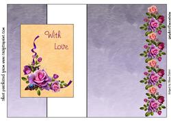 With Love Flowers Fold Back Sheet
