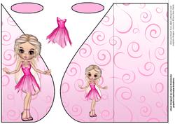 Little Girl in Pink Tear Drop Sheet