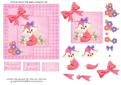 cute fox with love step by step