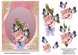 elegant rose nd butterfly step by step
