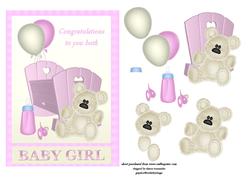 Congratulations Baby Girl Step by Step