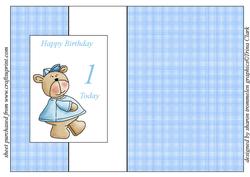 Happy Birthday 1 Today Fold Back