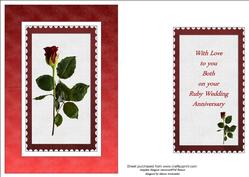 Ruby Anniversary Spinner Card