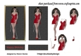 lady in red step by step toppers sheet