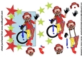 boys clown topper sheet