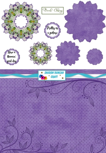 Spirit of the Woods - Layered mandala topper and paper - 2 sheets A4 - BIRD CHERRY