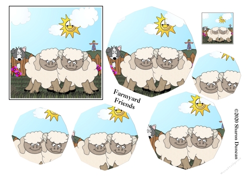 Farmyard Friends - Square stacker - Sheep Family