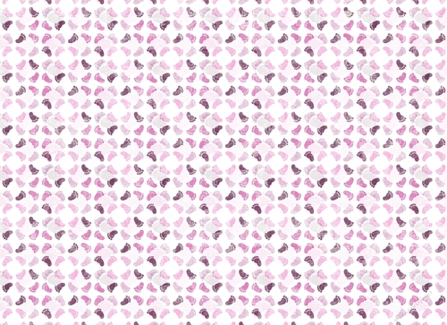 Sketchy Papers - Little Footprints - Cerise