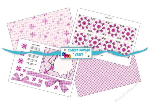Blossom Teabag Folding Kit - 4 sheets + instructions - Pink