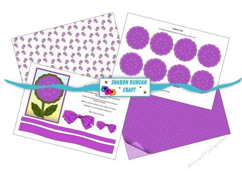 Rose Teabag Folding Kit - 4 sheets + instructions - violet
