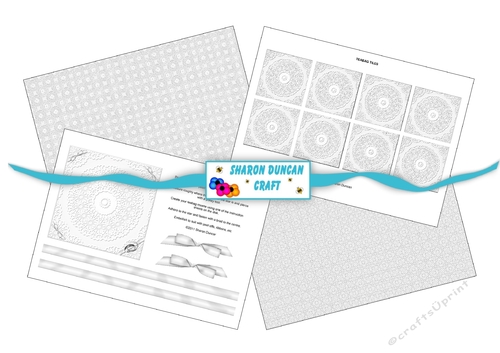Wedding Lace Tea Bag Folding Kit - 4 pages - white