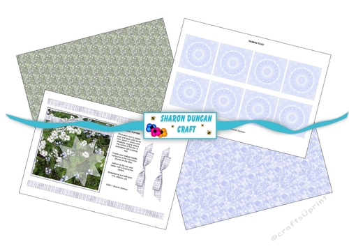 Wildflower Tea Bag Folding Kit - 4 pages - blue
