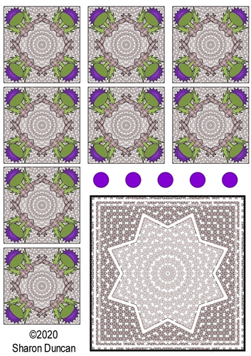 Highland Fling Teabag Folding Topper and Teabags - Thistle Mauve