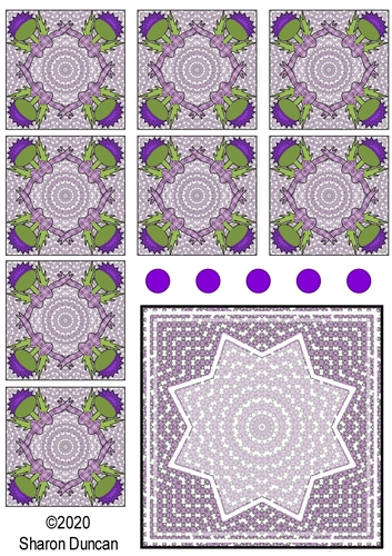Highland Fling Teabag Folding Topper and Teabags - Thistle Purple