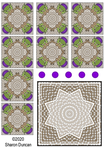 Highland Fling Teabag Folding Topper and Teabags - Thistle Sepia