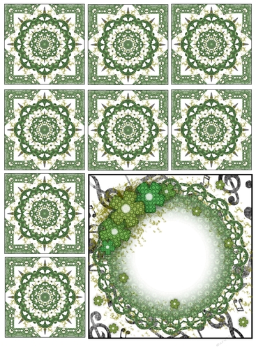 Pretty Floral Teabag Folding Topper and Teabags - Floral Green