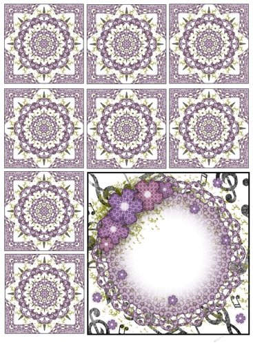 Pretty Floral Teabag Folding Topper and Teabags - Floral Purple
