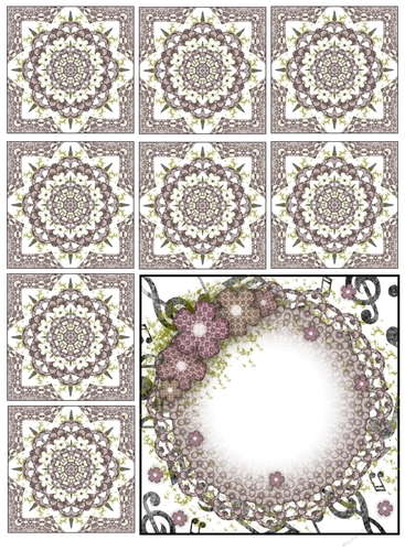 Pretty Floral Teabag Folding Topper and Teabags - Floral Mauve