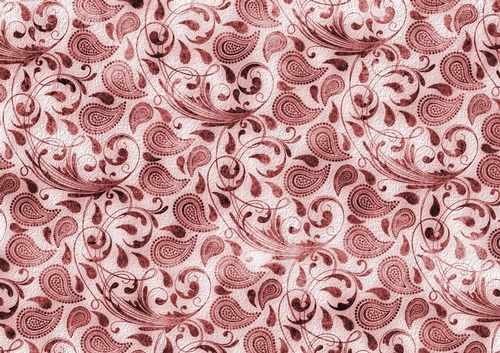 Faux textured swirly paisley papers - muted tones - claret