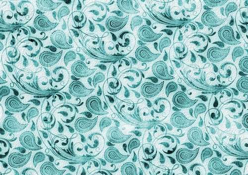 Faux textured swirly paisley papers - muted tones - ocean