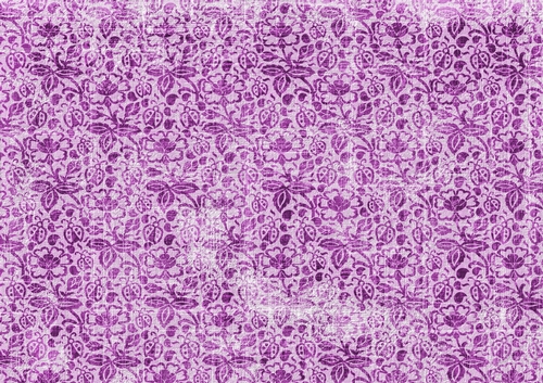 Faux textured flower and ladybird papers - muted tones - magenta