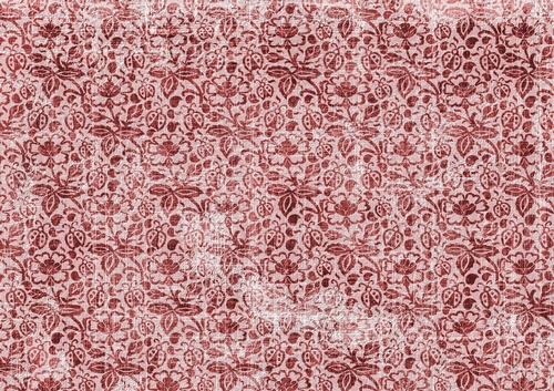 Faux textured flower and ladybird papers - muted tones - claret