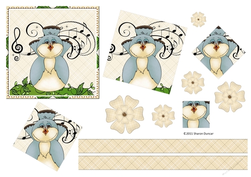 Home Tweet Home Topper Sheet - A4 - Birdsong - set 3