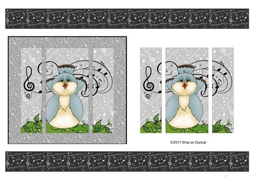 Home Tweet Home Topper Sheet - A4 - Birdsong - set 4