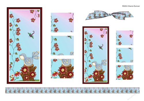 Home Tweet Home Topper Sheet - A4 - Tree trunk - set 2