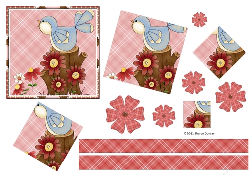 Home Tweet Home Topper Sheet - A4 - Tree trunk - set 3