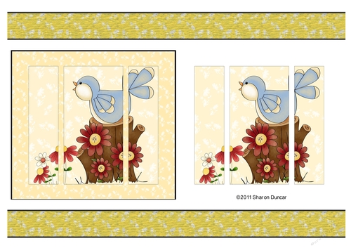 Home Tweet Home Topper Sheet - A4 - Tree trunk - set 4